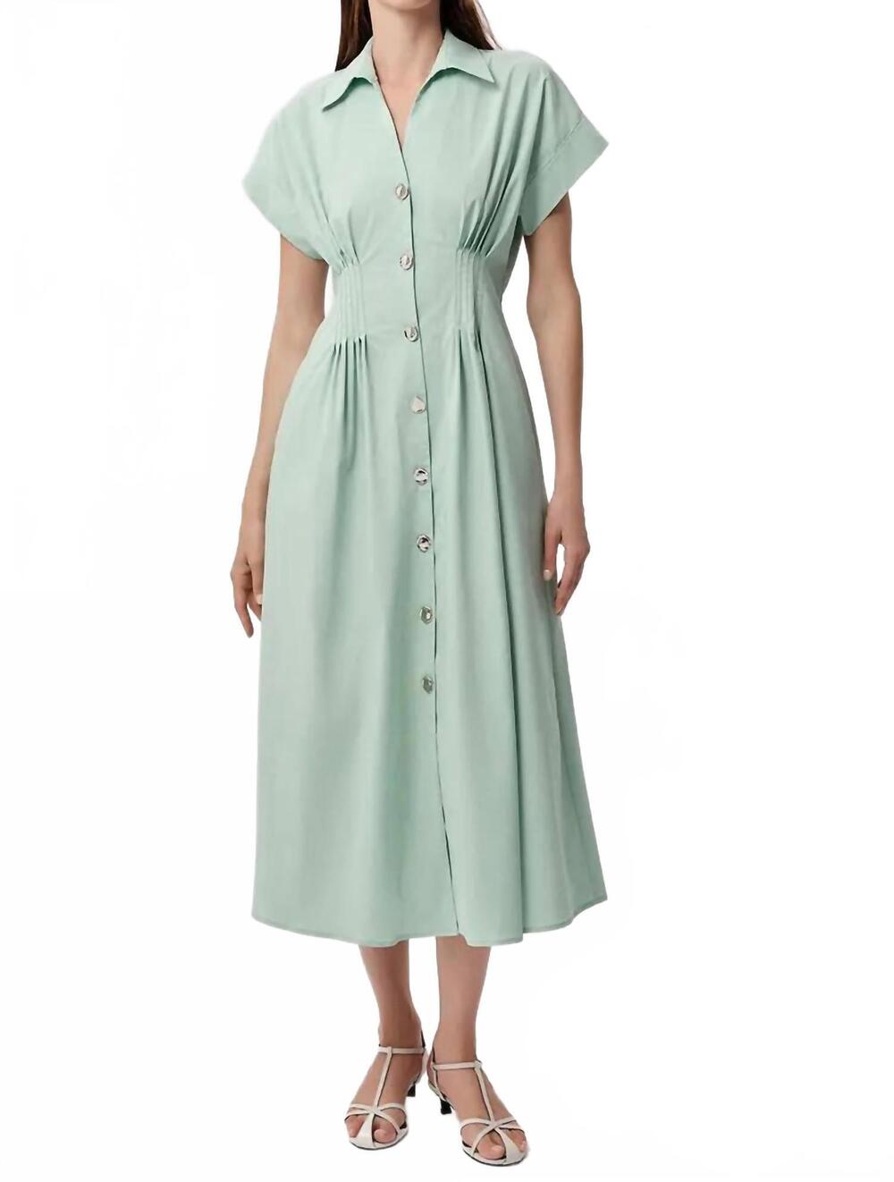 NEW EXQUISE reilly midi shirt dress in mint
